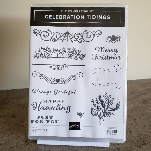 Stampin' Up! 'CELEBRATION TIDINGS' Photopolymer Stamp Set (Used) - Picture 1 of 7